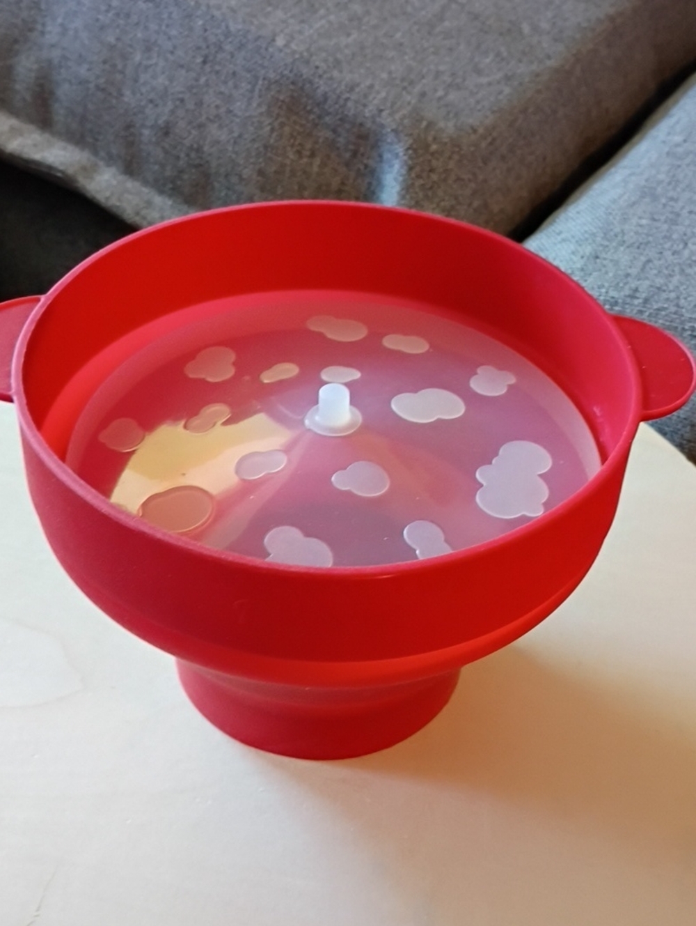Red Microwave Popcorn Bowl - Easy Popcorn Maker